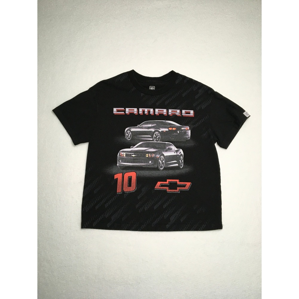 GM Chevrolet Camaro Graphic T-Shirt Mens Medium Black Chevy Bowtie Racing Tee